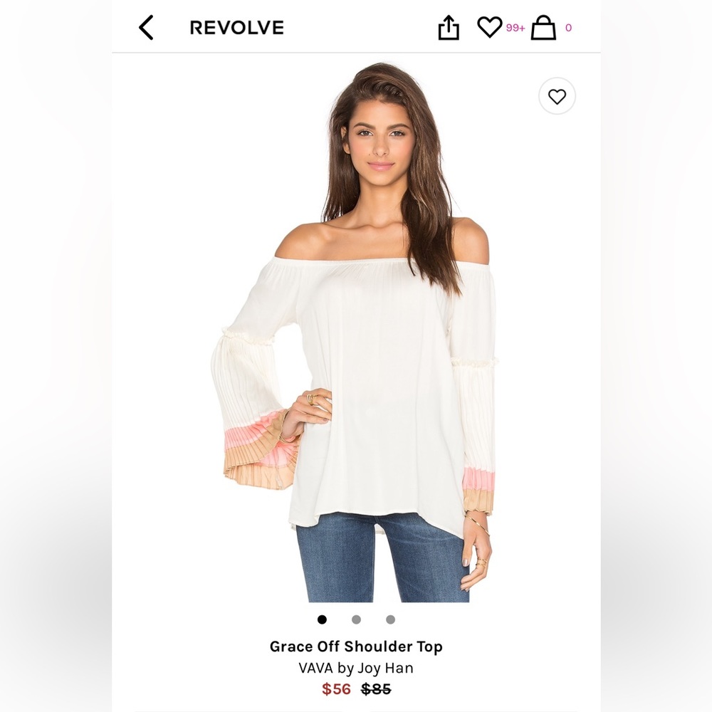 Grace off shoulder top from Revolve